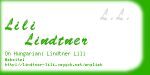 lili lindtner business card